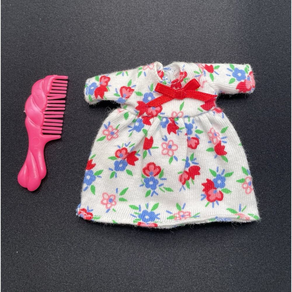Vintage 1995 *Barbie* Fashion Ave‎ Dress and Clasic Pink Comb. Set of Two.